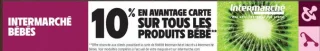 Remise avantage carte sur tous les produits bébé Intermarché