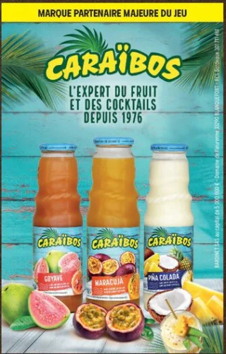 Jus et cocktails de fruits Caraïbos