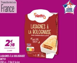 Lasagnes à la bolognaise 