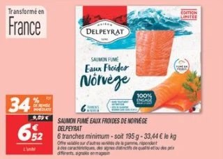 Saumon fumé eaux froides de norvège