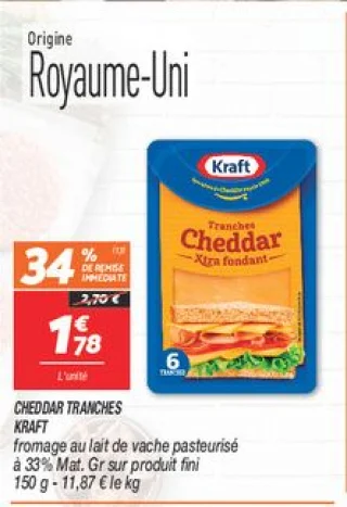 Cheddar tranches 