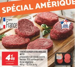 4 hachés burger extra moelleux 