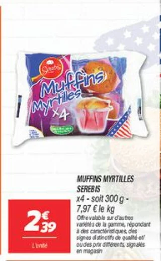 Muffins myrtilles
