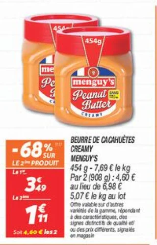 Beurre de cacahuètes creamy