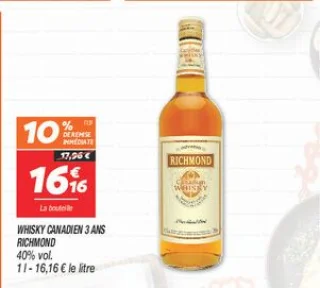 Whisky canadien 3 ans 
