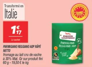 Parmigiano reggiano aop râpé