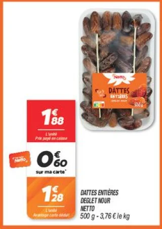 Dattes entières deglet nour