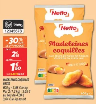 Madeleines coquilles