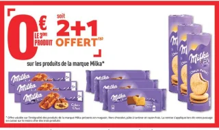 Sur les produits de la marque milka
