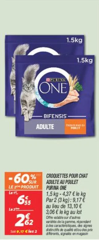 Croquettes pour chat adulte au poulet