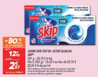 Lessive caps tout en 1 active clean x28