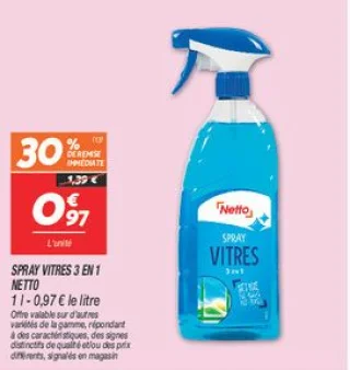 Spray vitres 3 en 1 
