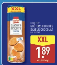 Biscotto Goûters Fourrés Saveur Chocolat XXL