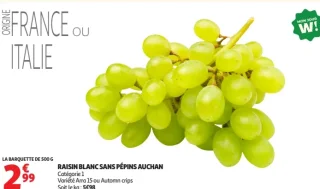 Raisin Blanc Sans Pépins Auchan