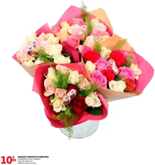Bouquet composé octobre rose