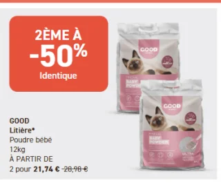 GOOD Litière Poudre bébé