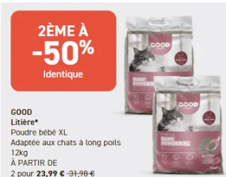 GOOD Litière Poudre bébé XL