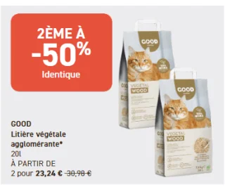 GOOD Litière végétale agglomérante