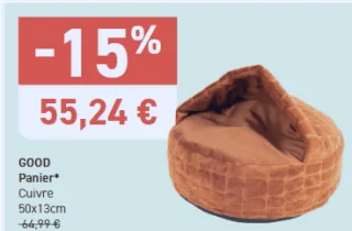 GOOD Panier Cuivre 50x13cm