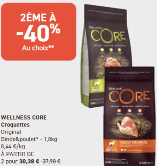Wellness Core Croquettes Original Dinde & poulet