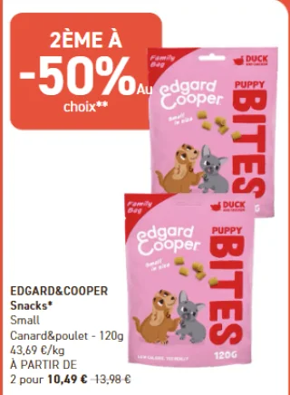 EDGARD&COOPER Snacks Small Canard&poulet