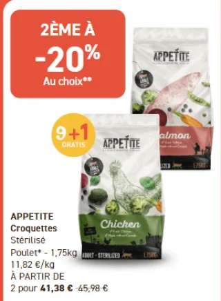 APPETITE Croquettes Stérilisé Poulet