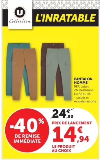Pantalon homme U Collection