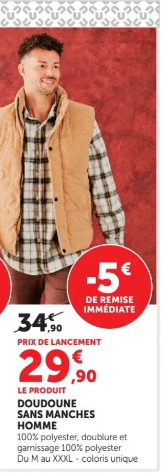 Doudoune sans manches homme U Collection