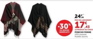 Poncho femme U Collection