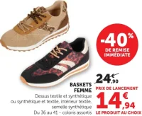 Baskets femme U Collection