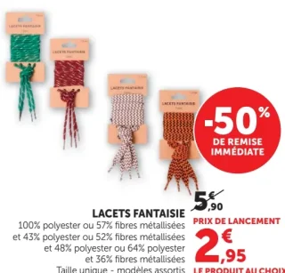 Lacets fantaisie U Collection