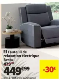Fauteuil de relaxation électrique Besta
