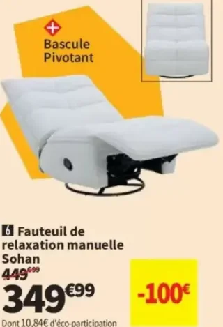 Fauteuil de relaxation manuelle Sohan