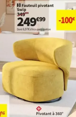 Fauteuil pivotant Swip