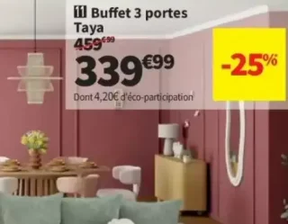 Lomoco Buffet 3 portes Taya