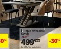 Table extensible Keyah