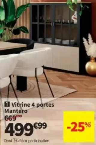 Vitrine 4 portes Mantero