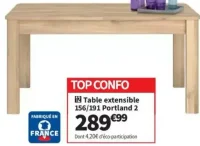 12 Table extensible 156/191 Portland 2