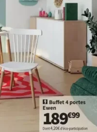 9 Buffet 4 portes Ewen