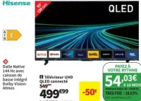Téléviseur UHD QLED connecté Hisense 55E7S PRO