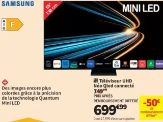 Téléviseur UHD Néo Qled connecté Samsung TQ55QN74HAUXXC