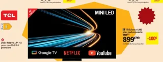 Téléviseur UHD Mini Led connecté TCL 65C6K PRO
