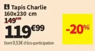 Tapis Charlie 160x230 cm