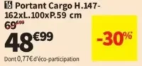 Portant Cargo H.147-162xL.100xP.59 cm