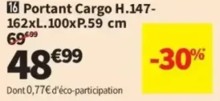 Portant Cargo H.147-162xL.100xP.59 cm