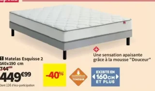 Matelas Esquisse 2 140x190 cm