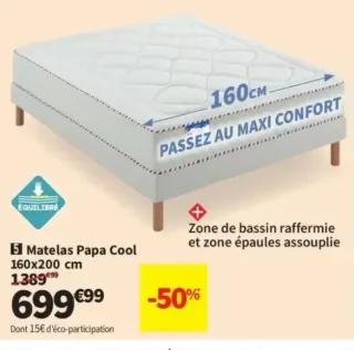 Matelas Papa Cool 160x200 cm