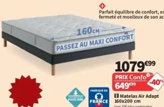 Matelas Air Adapt Bultex 160x200 cm