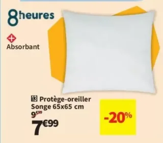 8 heures Protège-oreiller Songe 65x65 cm