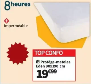 8 heures Protège-matelas Eden 90x190 cm